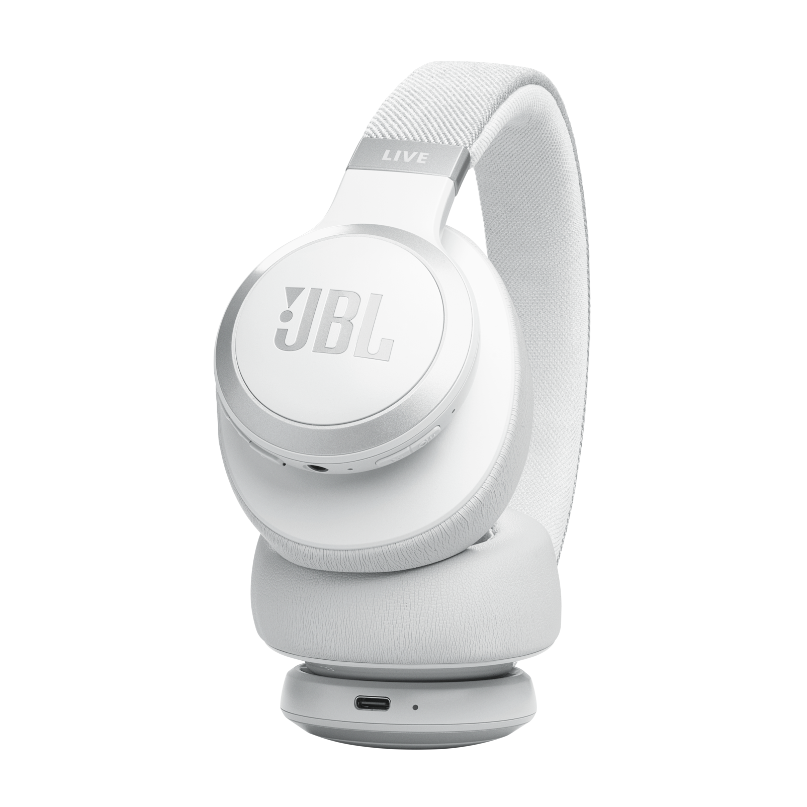 JBL Live 770NC - White - Wireless Over-Ear Headphones with True Adaptive Noise Cancelling - Detailshot 2